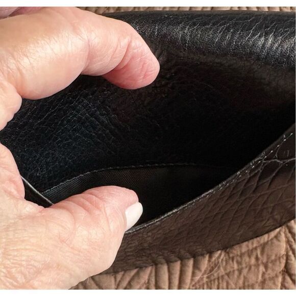 BRIGHTON - Vintage Black Croc-Embossed Leather Small Clutch. Like New! - Picture 13 of 16